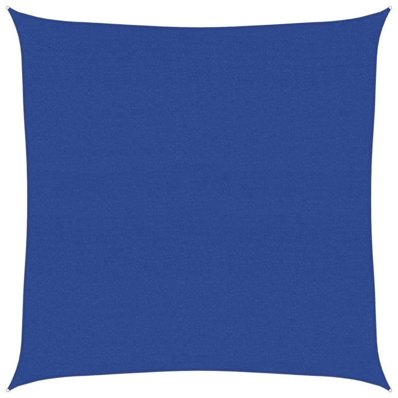 vidaXL kék négyzet alakú HDPE napvitorla 160 g/m² 7x7 m