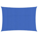 vidaXL kék négyszögletű HDPE napvitorla 160 g/m² 3x5 m