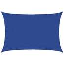 vidaXL kék négyszögletű HDPE napvitorla 160 g/m² 2,5x5 m