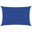 vidaXL kék négyszögletű HDPE napvitorla 160 g/m² 3,5x5 m