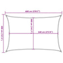 vidaXL kék négyszögletű HDPE napvitorla 160 g/m² 4x6 m