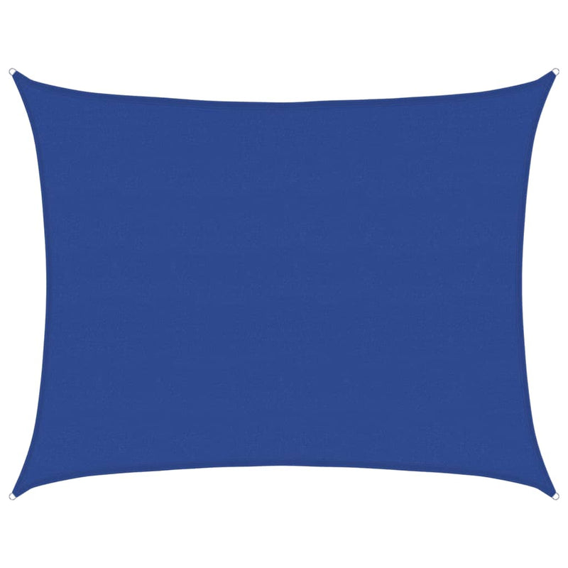 vidaXL kék négyszögletű HDPE napvitorla 160 g/m² 6x7 m