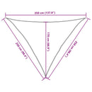 vidaXL kék HDPE napvitorla 160 g/m² 2,5 x 2,5 x 3,5 m
