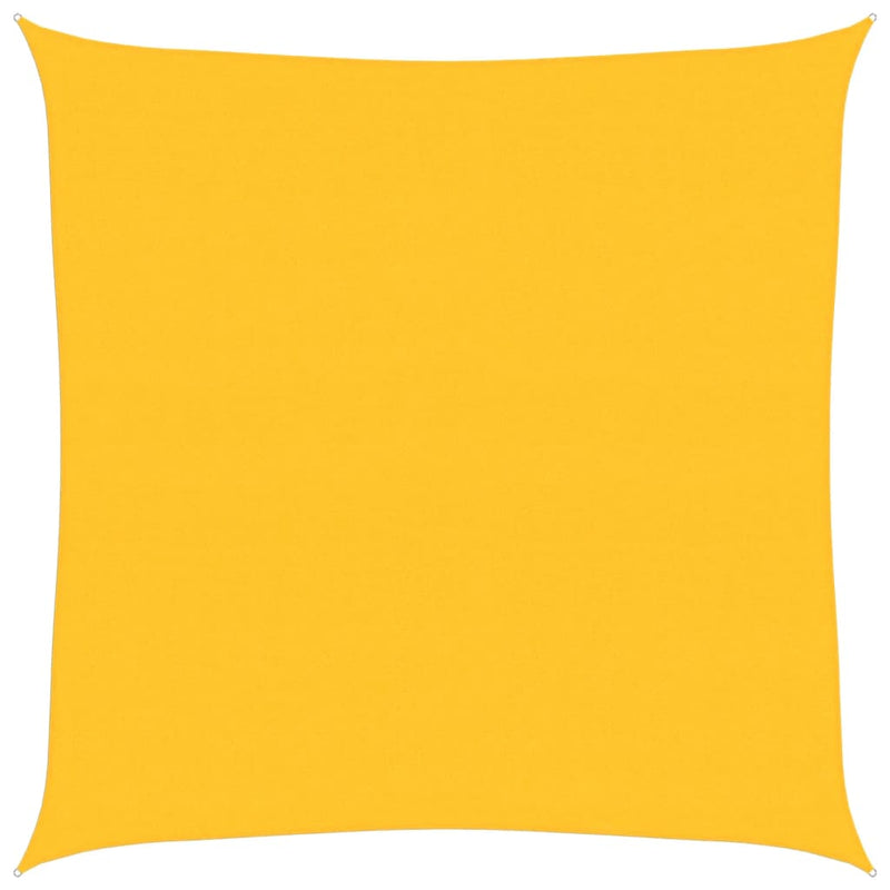 vidaXL sárga négyzet alakú HDPE napvitorla 160 g/m² 6x6 m