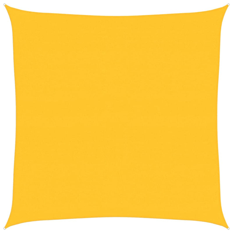 vidaXL sárga négyzet alakú HDPE napvitorla 160 g/m² 7x7 m