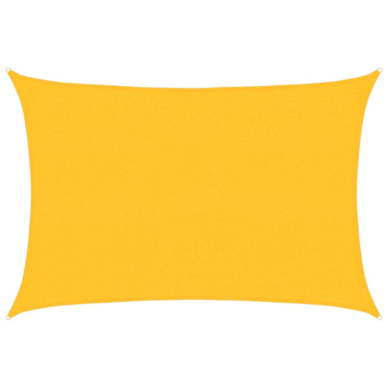 vidaXL sárga HDPE napvitorla 160 g/m² 2,5 x 4 m