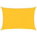 vidaXL sárga négyszögletű HDPE napvitorla 160 g/m² 3,5x5 m