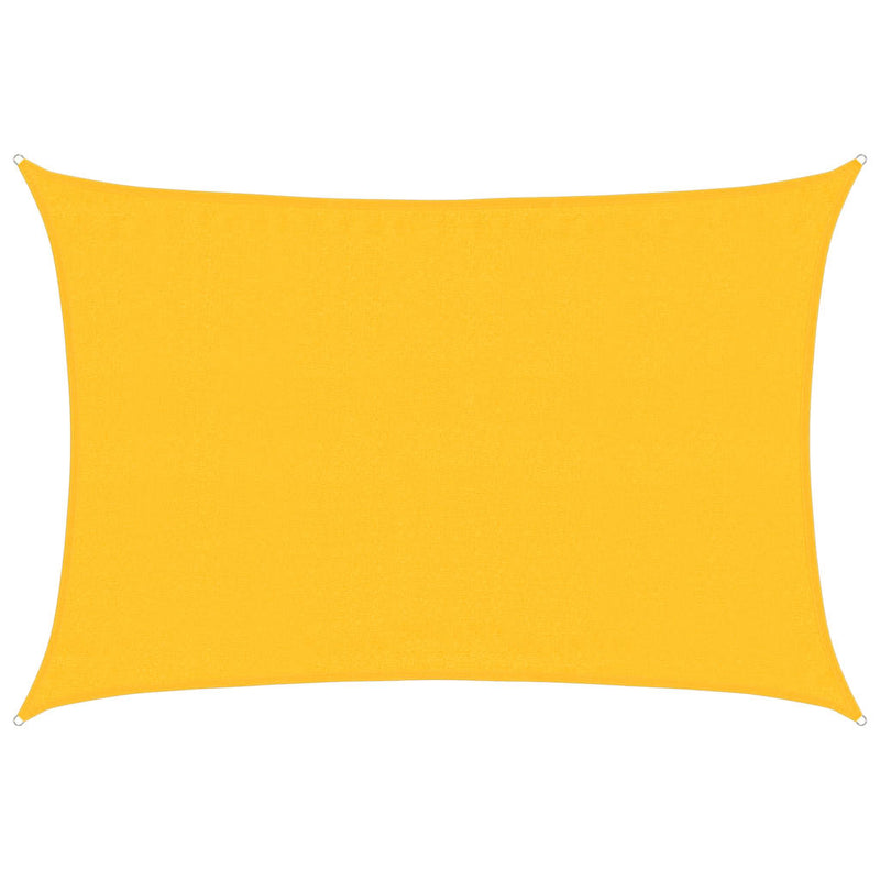 vidaXL sárga négyszögletű HDPE napvitorla 160 g/m² 3,5x5 m