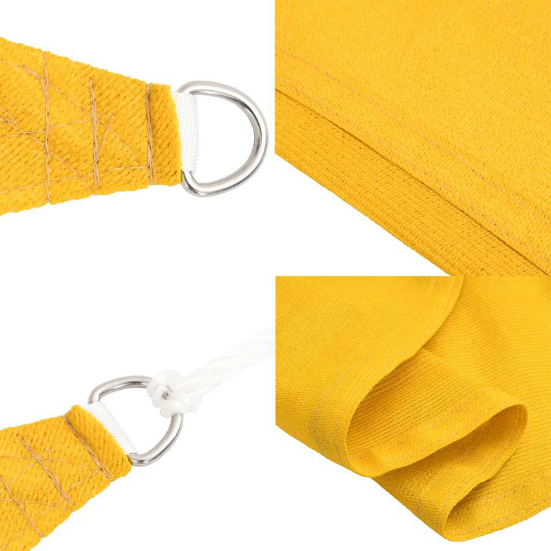 vidaXL sárga négyszögletű HDPE napvitorla 160 g/m² 3,5x5 m