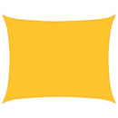 vidaXL sárga négyszögletű HDPE napvitorla 160 g/m² 6x8 m