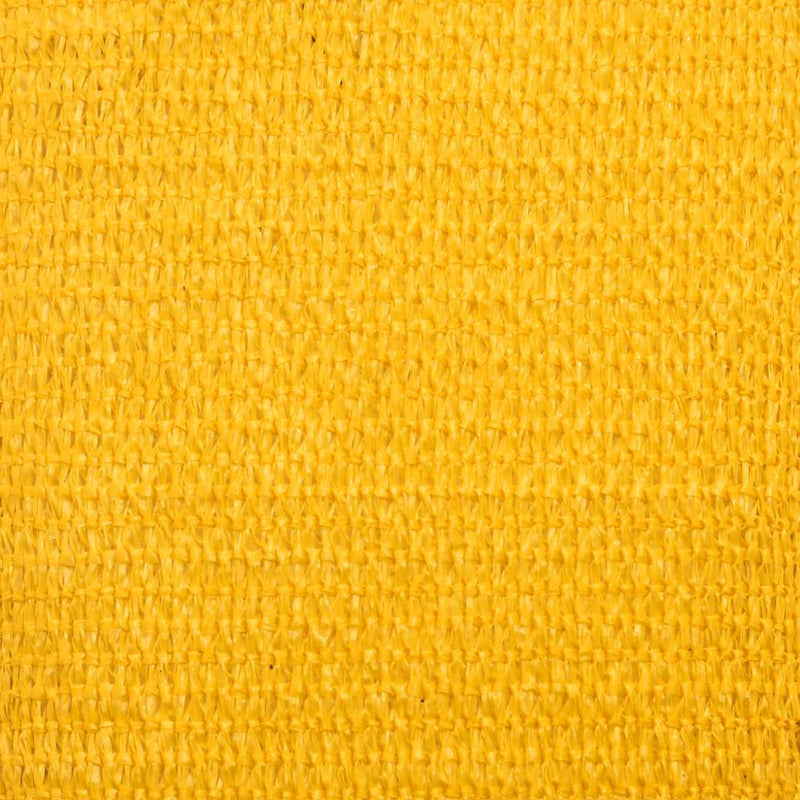 vidaXL sárga háromszög alakú HDPE napvitorla 160 g/m² 4x5x6,8 m