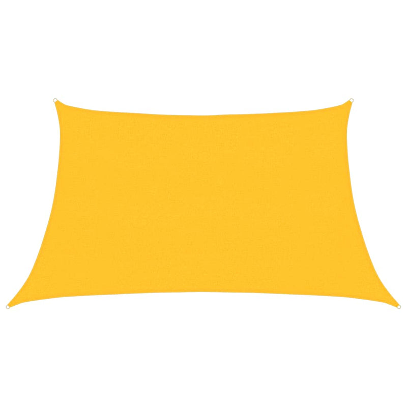 vidaXL sárga HDPE napvitorla 160 g/m² 3/4 x 2 m