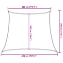 vidaXL sárga HDPE napvitorla 160 g/m² 3/4 x 3 m