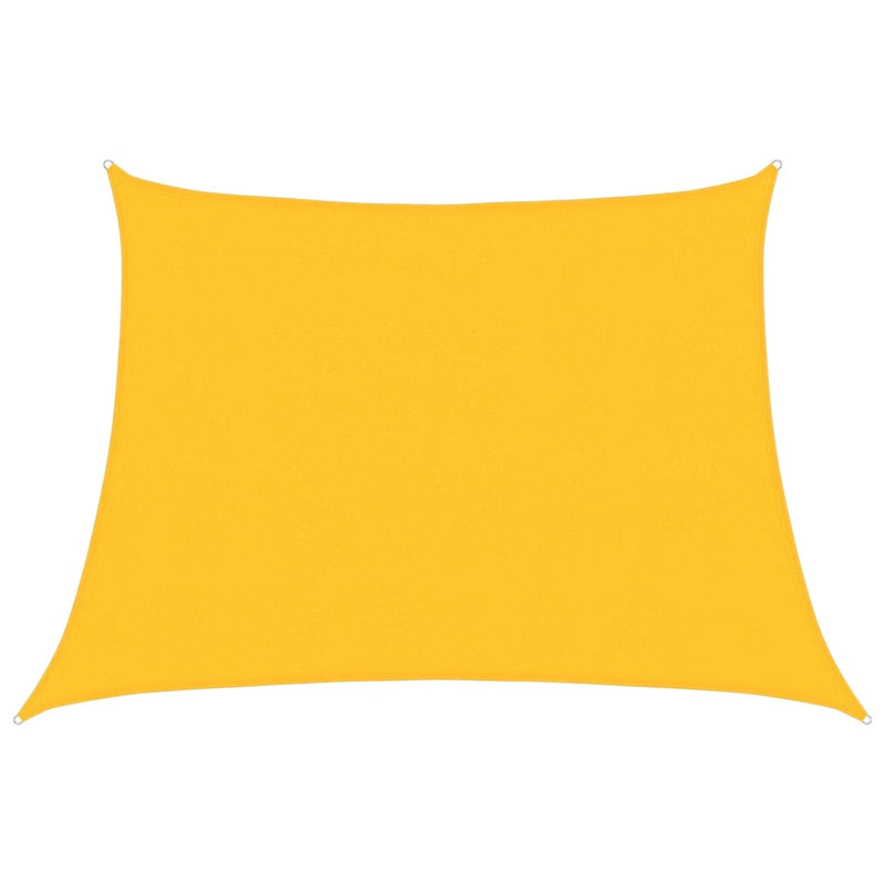 vidaXL sárga trapéz alakú HDPE napvitorla 160 g/m² 4/5 x 3 m