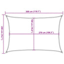 vidaXL piros HDPE napvitorla 160 g/m² 2 x 3 m