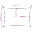 vidaXL piros HDPE napvitorla 160 g/m² 6 x 8 m