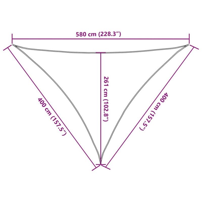 vidaXL piros HDPE napvitorla 160 g/m² 4 x 4 x 5,8 m