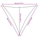 vidaXL piros HDPE napvitorla 160 g/m² 4,5 x 4,5 x 4,5 m
