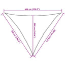 vidaXL piros HDPE napvitorla 160 g/m² 5 x 5 x 6 m
