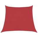 vidaXL piros HDPE napvitorla 160 g/m² 3/4 x 3 m