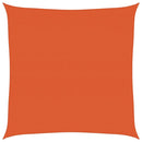 vidaXL narancssárga négyzet alakú HDPE napvitorla 160 g/m² 7x7 m
