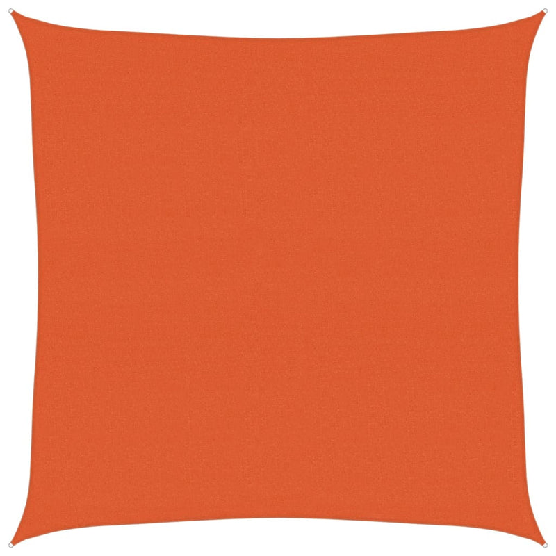 vidaXL narancssárga négyzet alakú HDPE napvitorla 160 g/m² 7x7 m