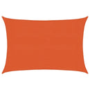 vidaXL narancssárga négyszögletű HDPE napvitorla 160 g/m² 3x5 m