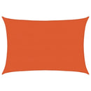 vidaXL narancssárga négyszögletű HDPE napvitorla 160 g/m² 5x7 m