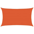 vidaXL narancssárga négyszögletű HDPE napvitorla 160 g/m² 5x8 m