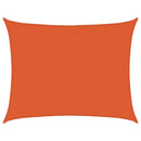 vidaXL narancssárga négyszögletű HDPE napvitorla 160 g/m² 6x8 m