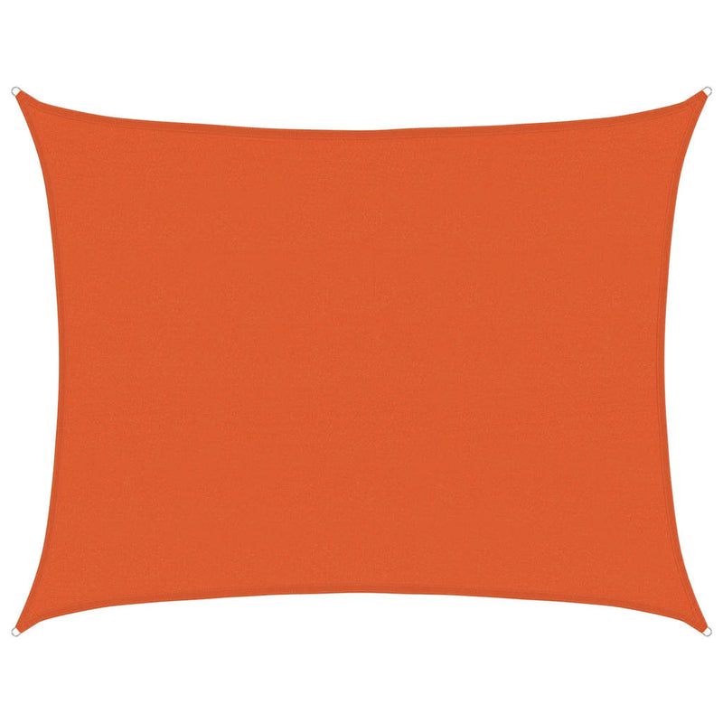 vidaXL narancssárga négyszögletű HDPE napvitorla 160 g/m² 6x8 m