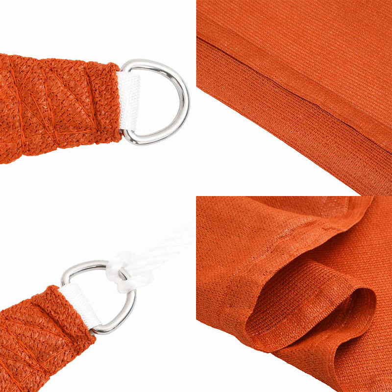 vidaXL narancssárga négyszögletű HDPE napvitorla 160 g/m² 6x8 m