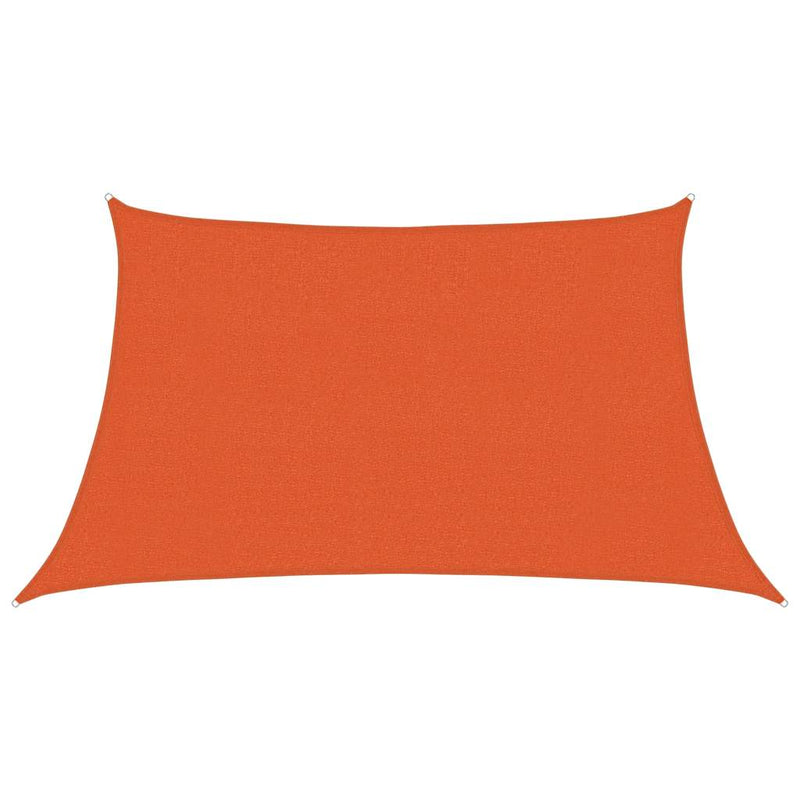 vidaXL narancssárga trapéz alakú HDPE napvitorla 160 g/m² 3/4 x 2 m