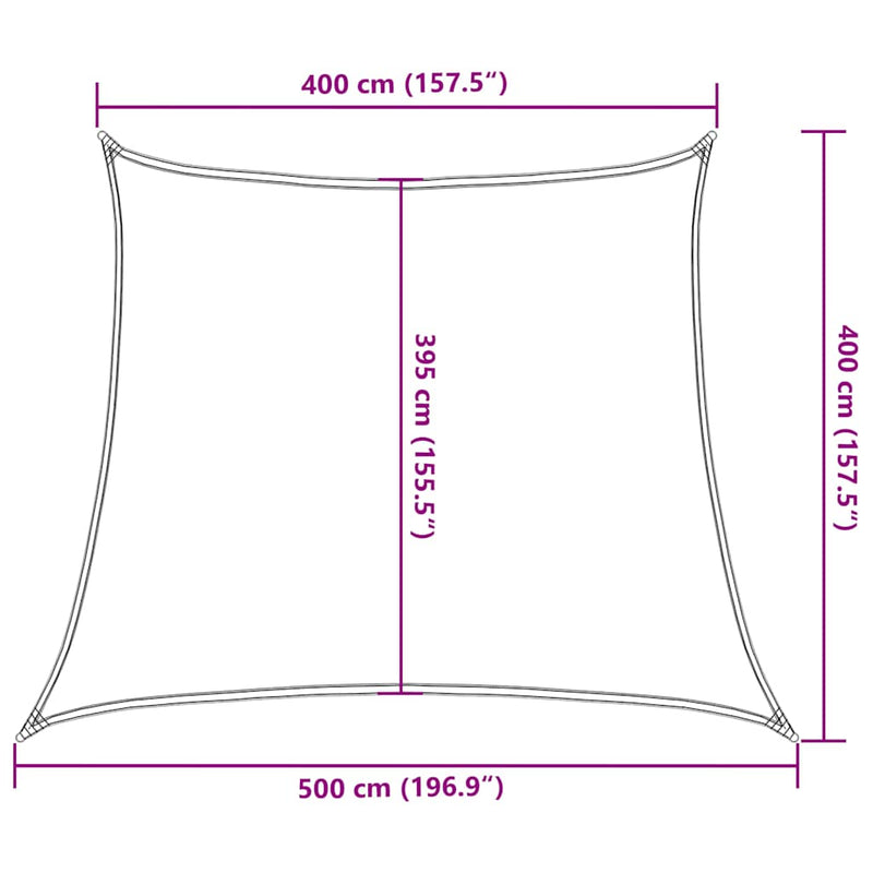 vidaXL narancssárga trapéz alakú HDPE napvitorla 160 g/m² 4/5x4 m