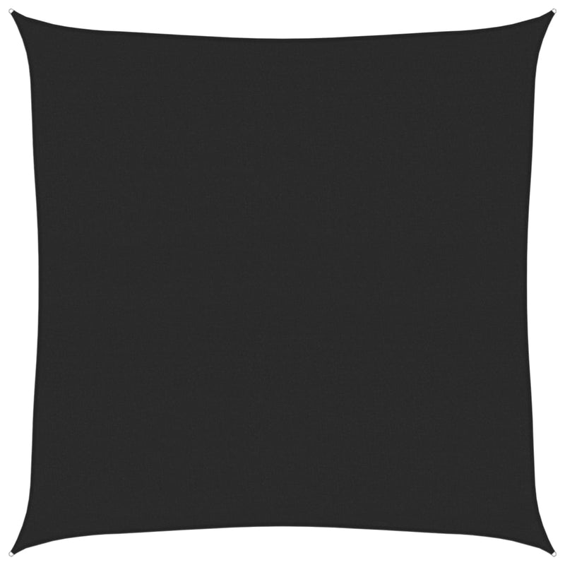 vidaXL fekete HDPE napvitorla 160 g/m² 5 x 5 m