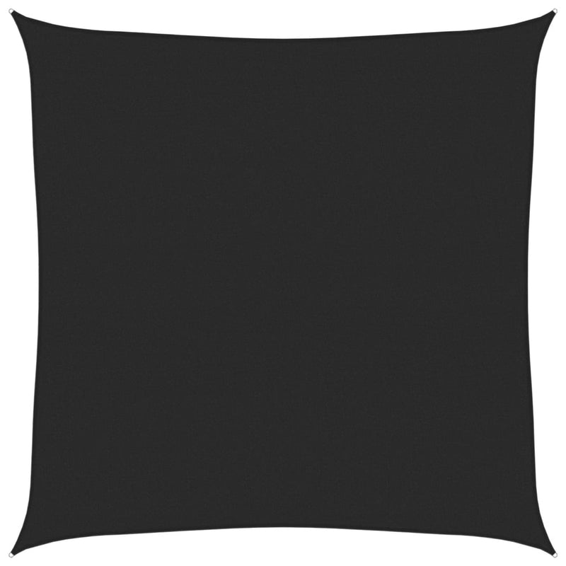 vidaXL fekete HDPE napvitorla 160 g/m² 7 x 7 m