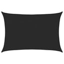 vidaXL fekete HDPE napvitorla 160 g/m² 2 x 3 m