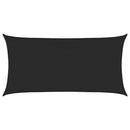vidaXL fekete HDPE napvitorla 160 g/m² 2 x 4 m