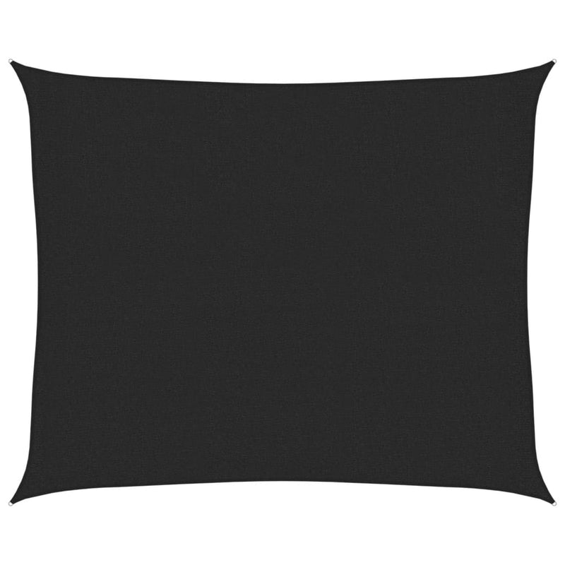 vidaXL fekete HDPE napvitorla 160 g/m² 2,5 x 3 m