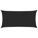 vidaXL fekete HDPE napvitorla 160 g/m² 2,5 x 5 m