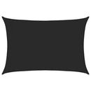 vidaXL fekete HDPE napvitorla 160 g/m² 3 x 5 m