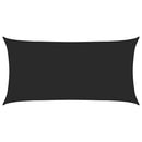 vidaXL fekete HDPE napvitorla 160 g/m² 3 x 6 m