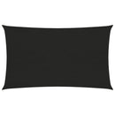 vidaXL fekete HDPE napvitorla 160 g/m² 3 x 6 m