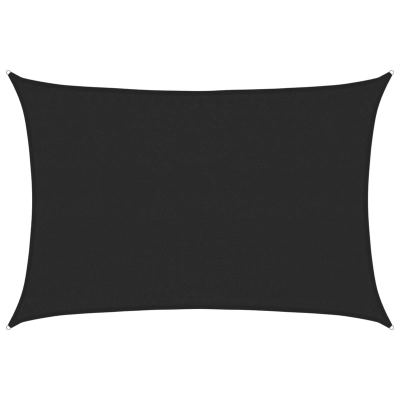 vidaXL fekete HDPE napvitorla 160 g/m² 3,5 x 4,5 m
