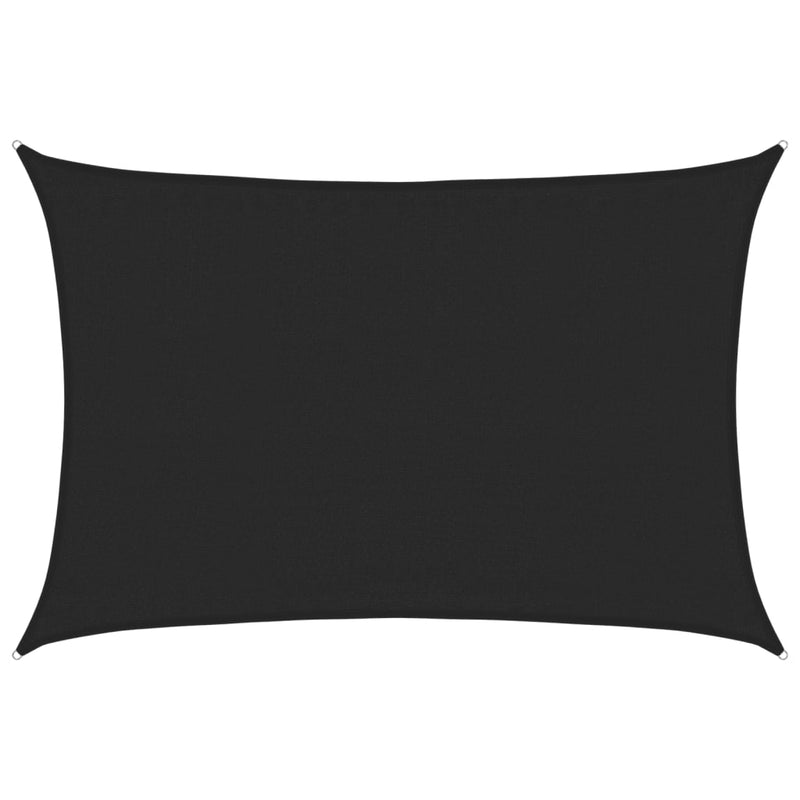 vidaXL fekete HDPE napvitorla 160 g/m² 3,5 x 5 m