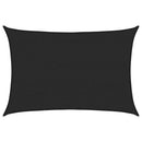 vidaXL fekete HDPE napvitorla 160 g/m² 4 x 6 m