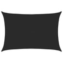 vidaXL fekete HDPE napvitorla 160 g/m² 5 x 7 m