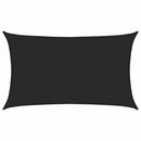 vidaXL fekete HDPE napvitorla 160 g/m² 5 x 8 m