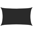 vidaXL fekete HDPE napvitorla 160 g/m² 5 x 8 m