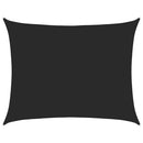 vidaXL fekete HDPE napvitorla 160 g/m² 6 x 7 m